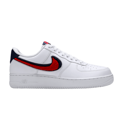 Nike Air Force 1 Low 3D Chenille Swoosh White Red Blue