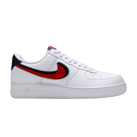 Nike Air Force 1 Low 3D Chenille Swoosh White Red Blue