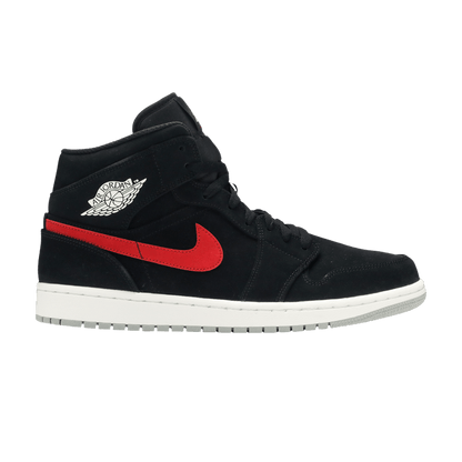 Jordan 1 Mid Multi-Color Swoosh Black