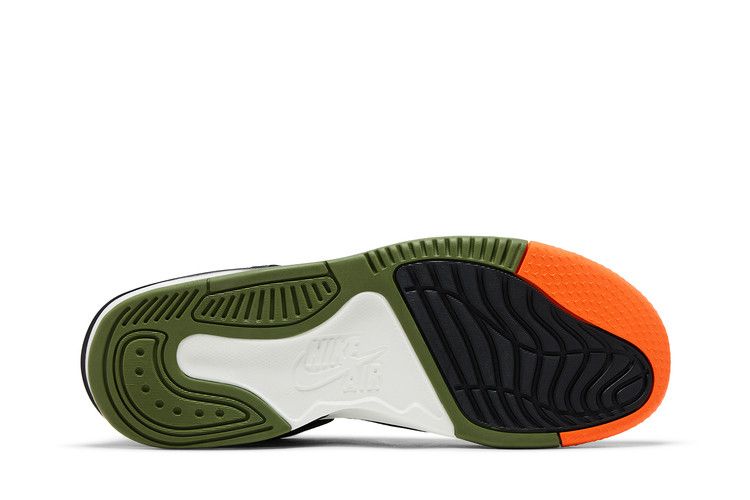 Jordan Max Aura 5 Black Bright Mandarin Sail Sky J Light Olive