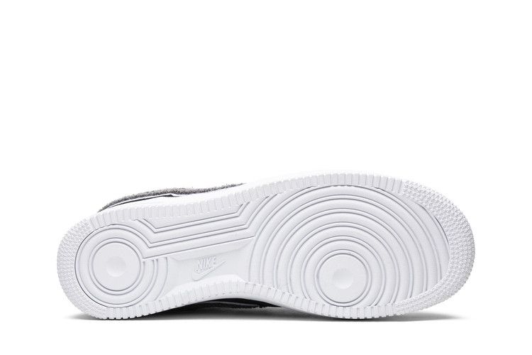 Nike Air Force 1 Low 3D Chenille Swoosh Black Cool Grey