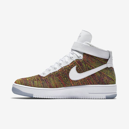Nike Air Force 1 Mid Flyknit Multi-Color White
