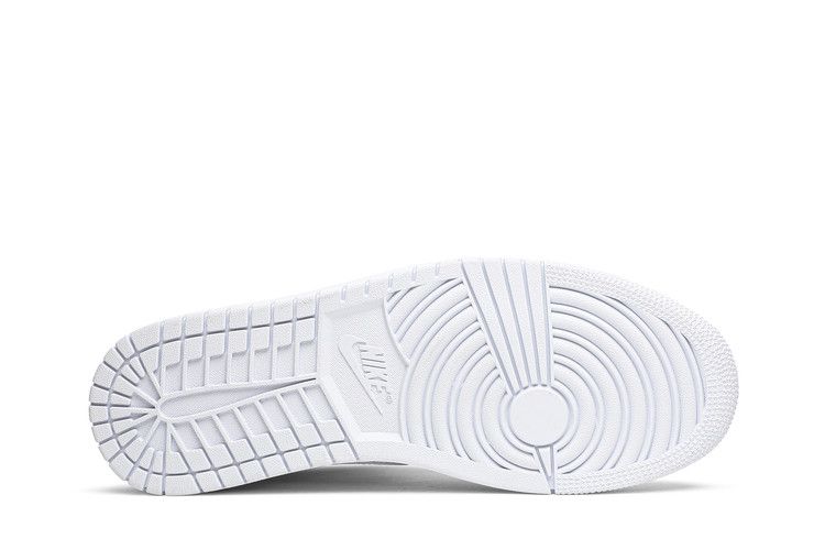 Jordan 1 Mid Triple White Patent Swoosh (Women's)