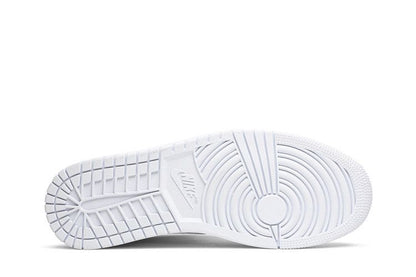 Jordan 1 Mid Triple White Patent Swoosh (Women's)