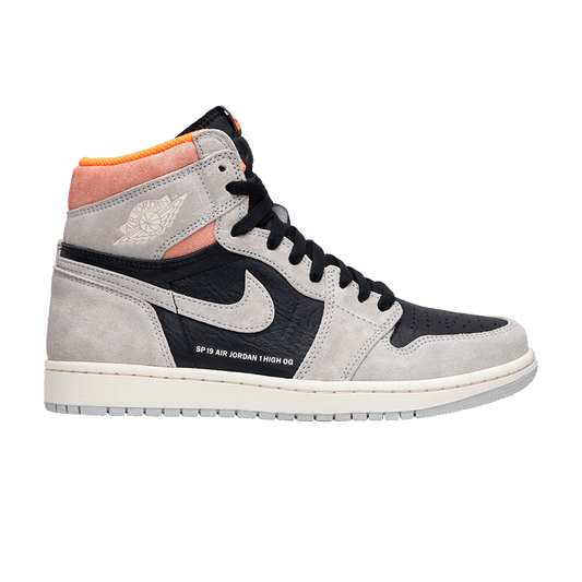 Jordan 1 Retro High Neutral Grey Hyper Crimson