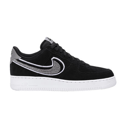 Nike Air Force 1 Low 3D Chenille Swoosh Black Cool Grey