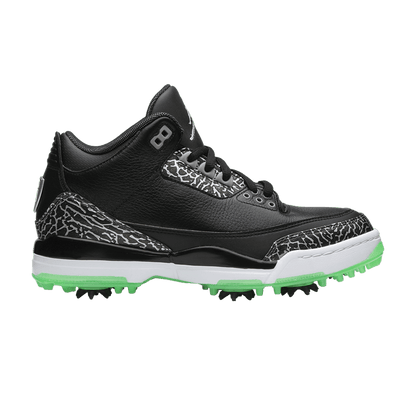 Jordan 3 Retro Golf Black Green Glow