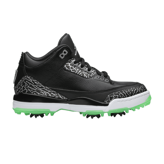 Jordan 3 Retro Golf Black Green Glow