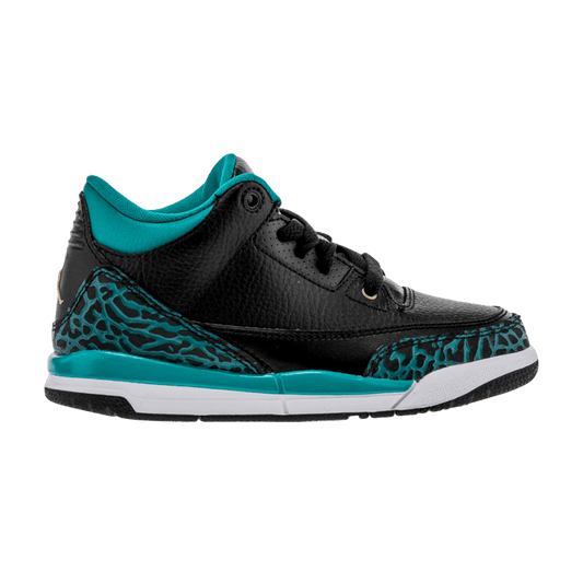 Jordan 3 Retro Black Metallic Gold Rio Teal (PS)