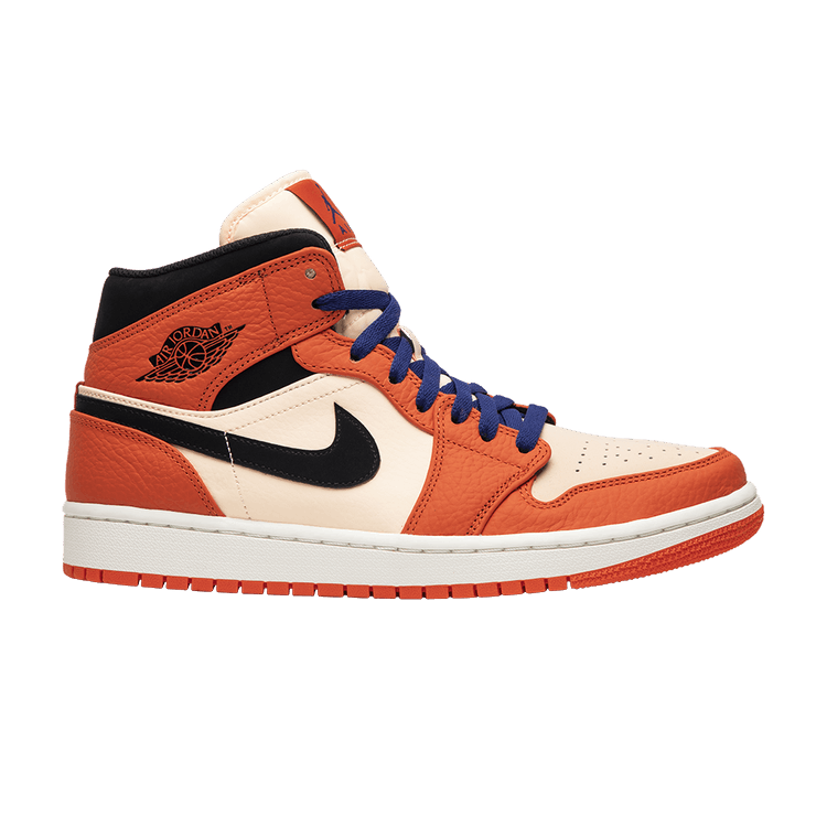 Jordan 1 Mid Team Orange Black