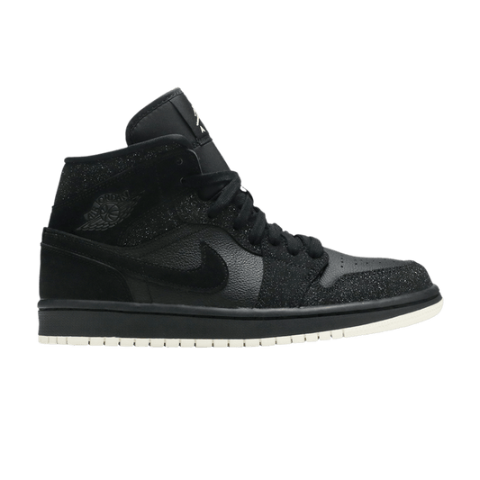 Jordan 1 Mid Glitter Black (Women's)