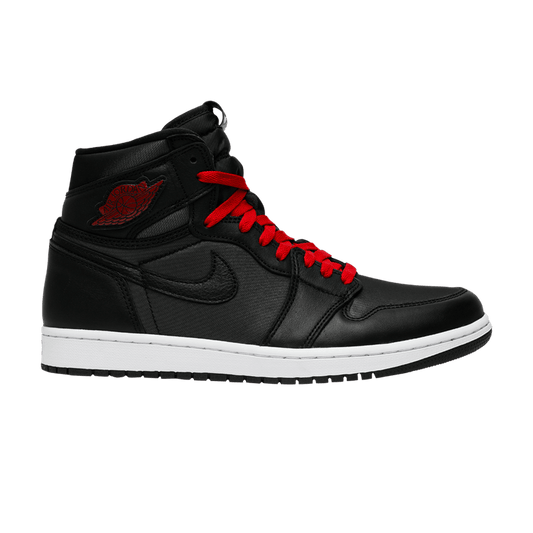 Jordan 1 Retro High Black Satin Gym Red