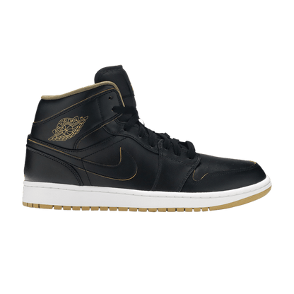 Jordan 1 Retro Mid Black Metallic Gold