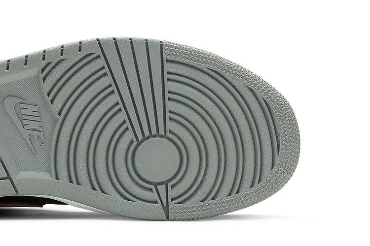 Jordan 1 Mid Black Particle Grey Gym Red