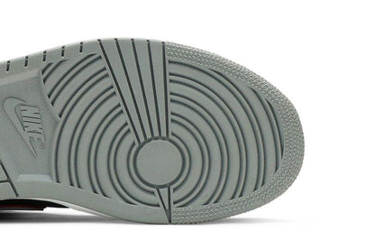 Jordan 1 Mid Black Particle Grey Gym Red