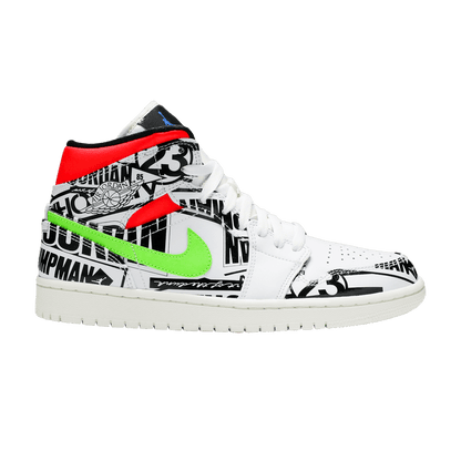 Jordan 1 Mid All Over Logos