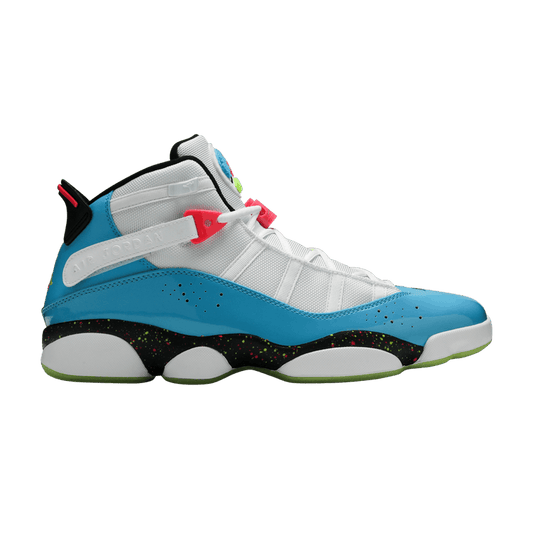 Jordan 6 Rings White Light Blue Fury Cyber
