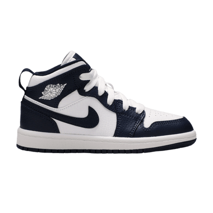 Jordan 1 Mid White Metallic Gold Obsidian (PS)