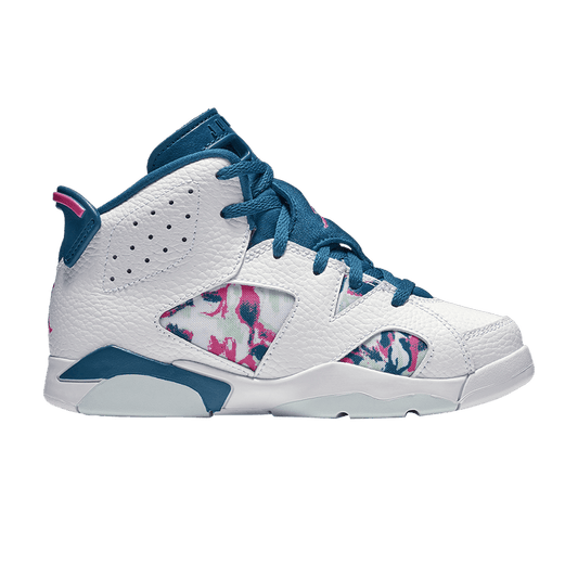 Jordan 6 Retro White Laser Fuchsia Green Abyss (PS)