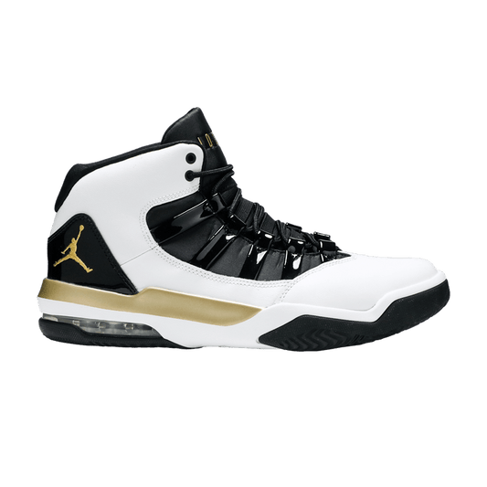 Jordan Max Aura White Metallic Gold Black