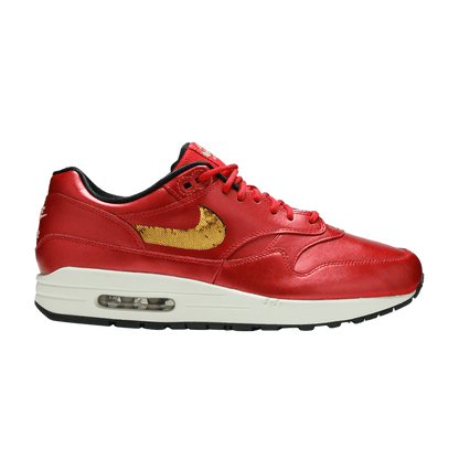Nike Air Max 1 Red Gold Sequin (Women's)
