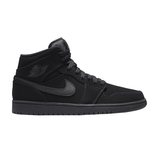 Jordan 1 Mid Black Black White