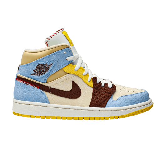 Jordan 1 Mid SE Fearless Maison Chateau Rouge