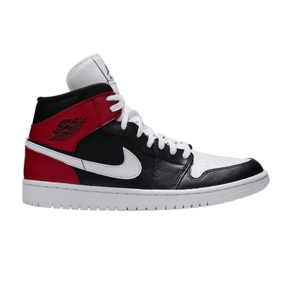 Jordan 1 Mid Black Noble Red (Women's)