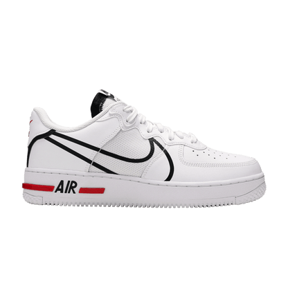 Nike Air Force 1 React White Black Red