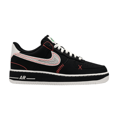 Nike Air Force 1 Low Schematic Black White Bright Crimson