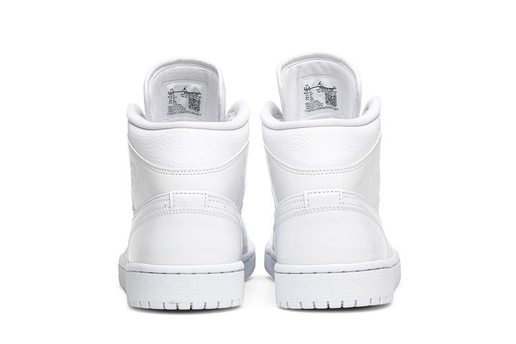 Jordan 1 Mid Triple White Patent Swoosh (Women's)