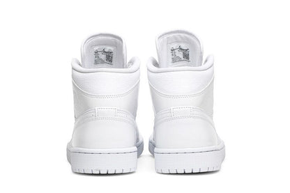 Jordan 1 Mid Triple White Patent Swoosh (Women's)