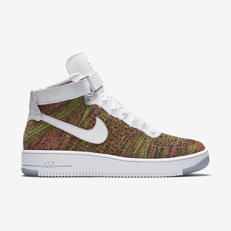 Nike Air Force 1 Mid Flyknit Multi-Color White