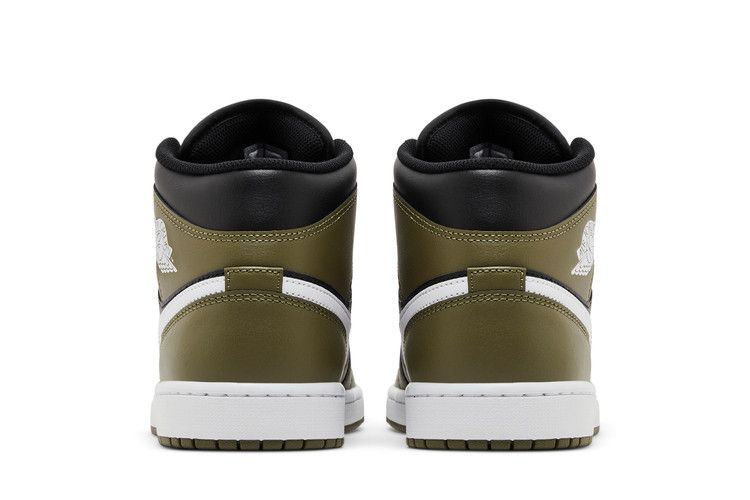 Jordan 1 Mid Black White Olive