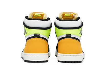 Jordan 1 Retro High White Black Volt University Gold