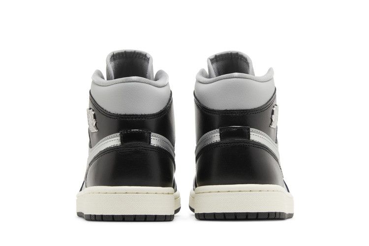 Jordan 1 Mid SE Black Metallic Silver (Women's)