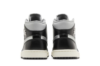 Jordan 1 Mid SE Black Metallic Silver (Women's)