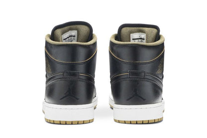 Jordan 1 Retro Mid Black Metallic Gold