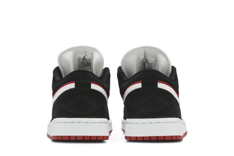 Jordan 1 Low Black White Gym Red (Women's)