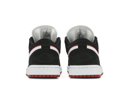 Jordan 1 Low Black White Gym Red (Women's)