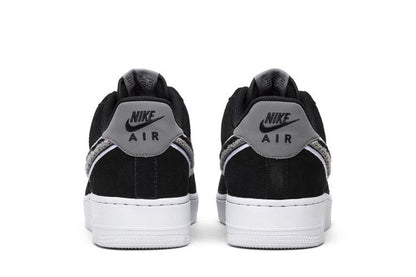 Nike Air Force 1 Low 3D Chenille Swoosh Black Cool Grey