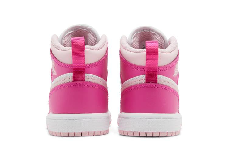 Jordan 1 Mid White Fierce Pink (PS)