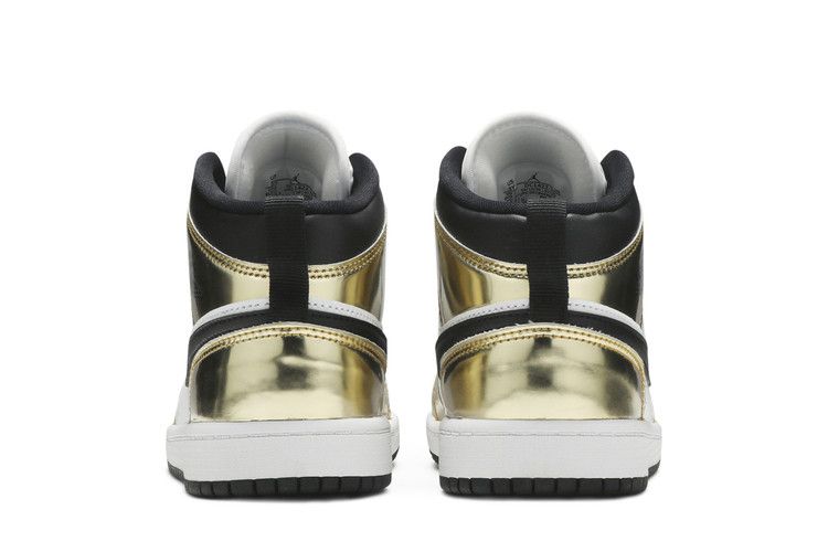 Jordan 1 Mid Metallic Gold Black White (PS)