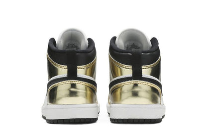 Jordan 1 Mid Metallic Gold Black White (PS)