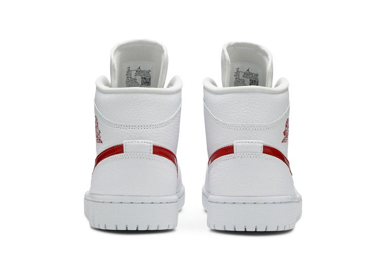 Jordan 1 Mid White University Red (Women's)