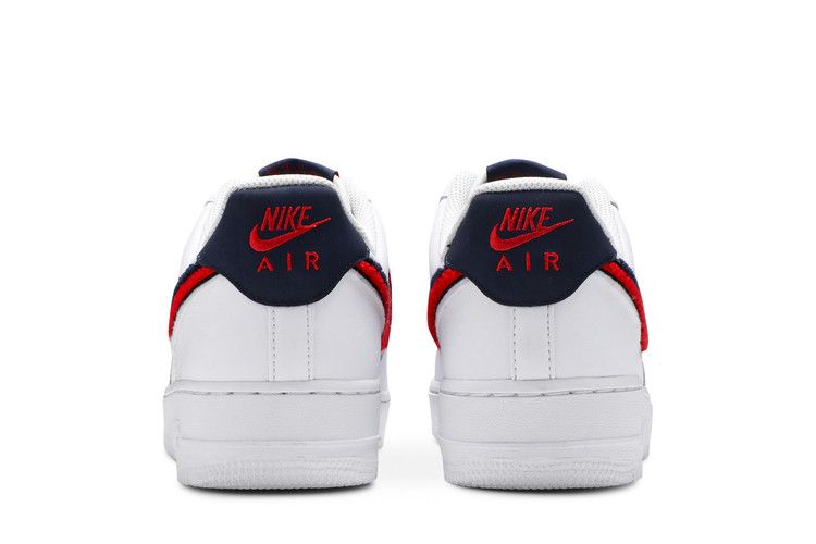 Nike Air Force 1 Low 3D Chenille Swoosh White Red Blue