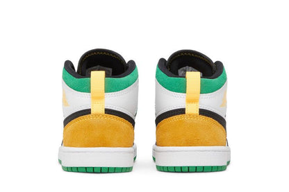 Jordan 1 Mid SE White Laser Orange Lucky Green (PS)