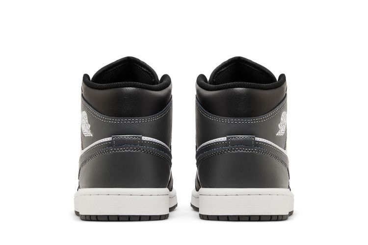 Jordan 1 Mid Black White Iron Grey