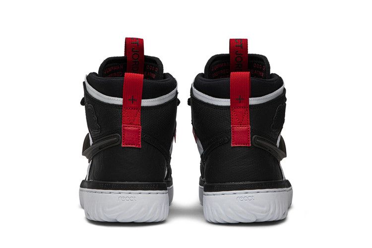 Jordan 1 High React Black White Gym Red