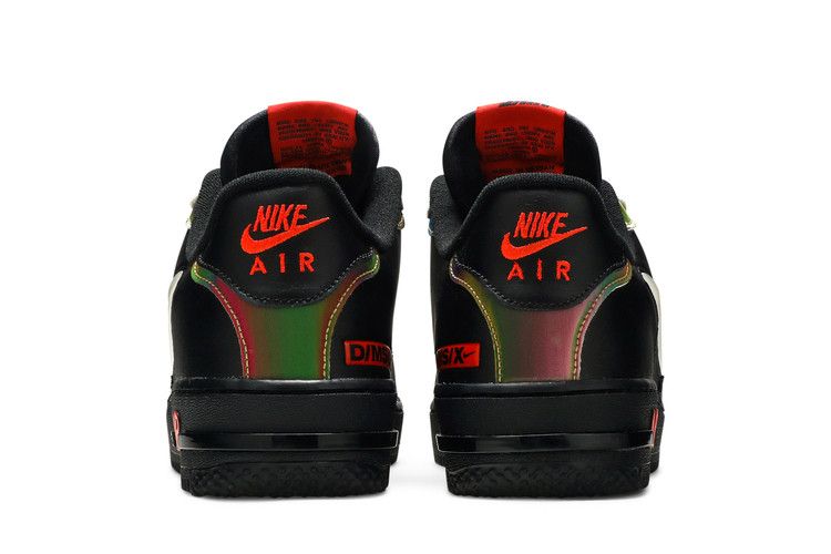 Nike Air Force 1 React Black Glow Habanero Red